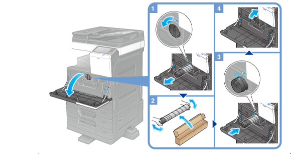 柯尼卡美能达bizhub287复印机碳粉更换图解
